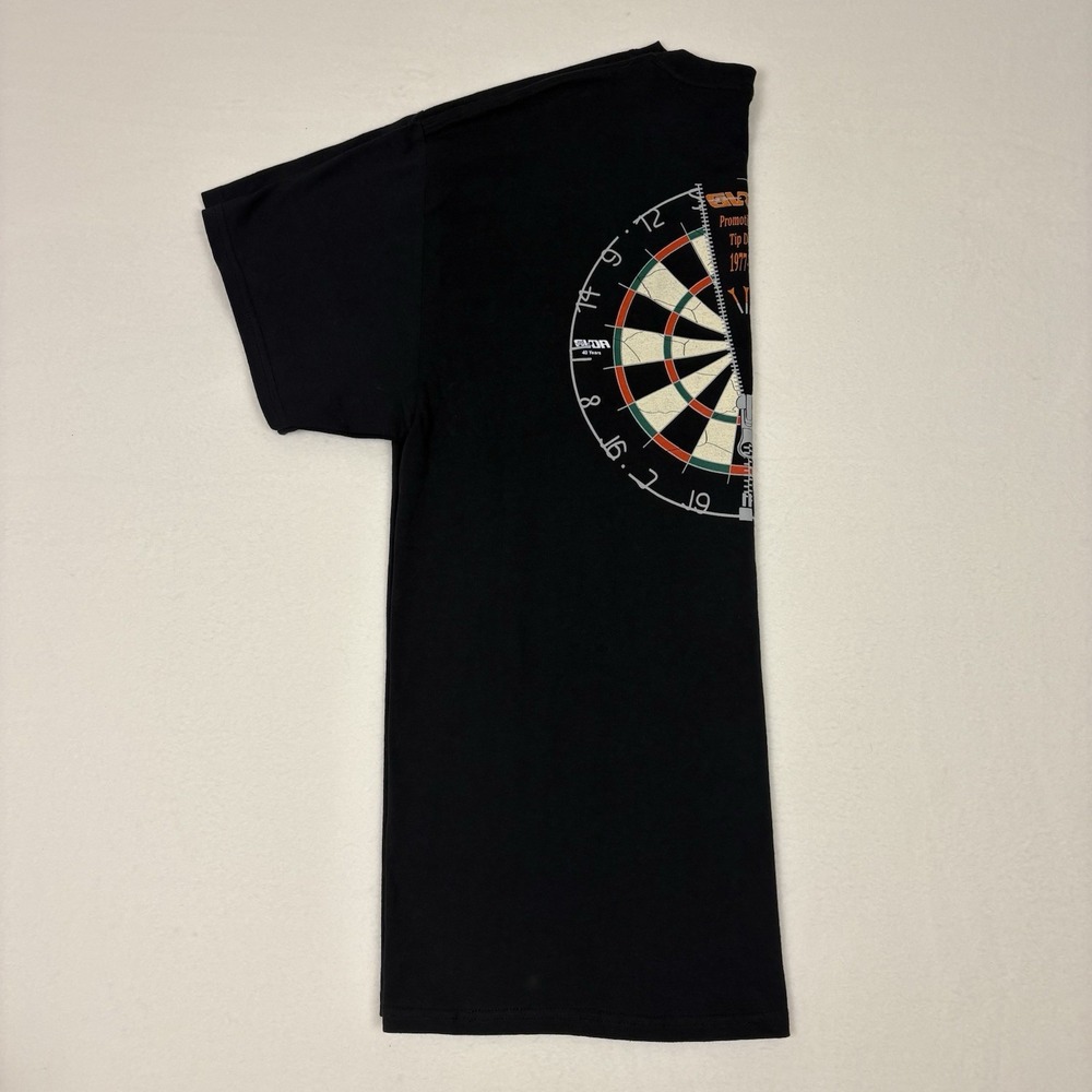 Vintage Style GVDA Darts Shirt Large Black Steel Tip Dartboard Tee Blokecore Bar - Picture 9 of 12